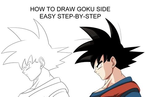 goku side face|How to Draw Goku (Side Face) .